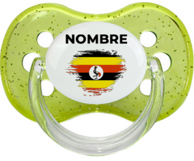 Bandera del efecto pincel de Uganda con nombre: Chupete Cereza