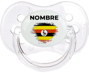 Bandera del efecto pincel de Uganda con nombre: Chupete Cereza
