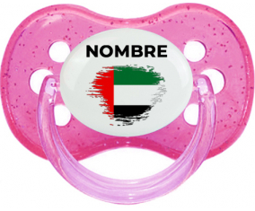 Bandera del efecto pincel de los Emiratos Árabes Unidos con nombre: Chupete Cereza