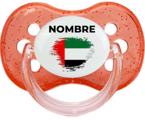 Bandera del efecto pincel de los Emiratos Árabes Unidos con nombre: Chupete Cereza