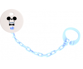 Disney Mickey Black Ears Pajarita negra con nombre: Pinza para chupete