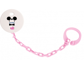 Disney Mickey Black Ears Pajarita negra con nombre: Pinza para chupete