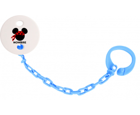 Disney Mickey rojo pirata bufanda lunares negros con nombre: Pinza para chupete