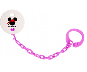 Disney Mickey rojo pirata bufanda lunares negros con nombre: Pinza para chupete