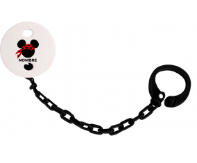 Disney Mickey rojo pirata bufanda lunares negros con nombre: Pinza para chupete