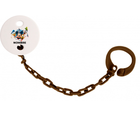 Disney Mickey Donald más bien y bingo diseño 1 con nombre: Pinza para chupete