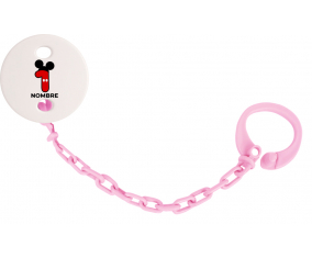 Disney Mickey Número 1 con nombre: Pinza para chupete