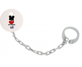 Disney Mickey Número 3 con nombre: Pinza para chupete