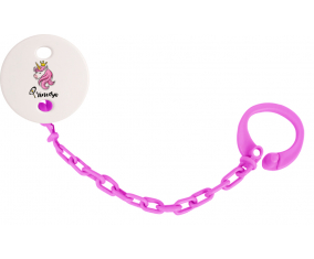 Princesa unicornio rosa: Pinza para chupete