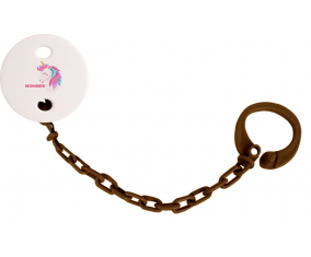 Diseño de unicornio-2 con nombre: Pinza para chupete