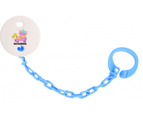 Diseño de unicornio-4 con nombre: Pinza para chupete