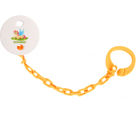 Diseño de unicornio-8 con nombre: Pinza para chupete