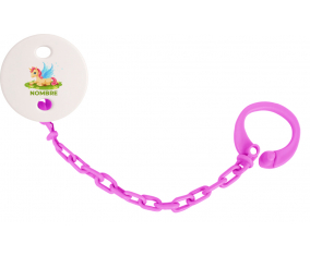 Diseño de unicornio-8 con nombre: Pinza para chupete