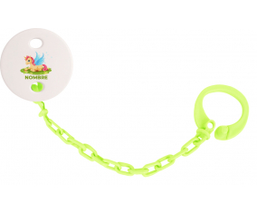 Diseño de unicornio-8 con nombre: Pinza para chupete