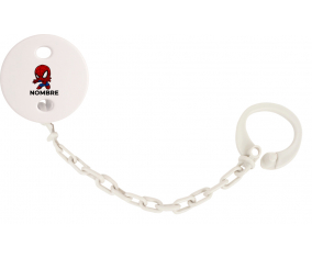 Spiderman kids diseño-2 con nombre: Pinza para chupete