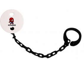 Spiderman kids diseño-2 con nombre: Pinza para chupete