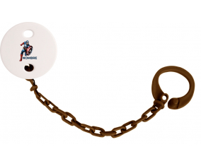Diseño del Capitán América-1 con nombre: Pinza para chupete