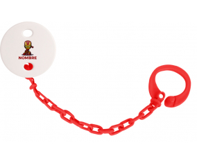 Iron man niños con nombre: Pinza para chupete