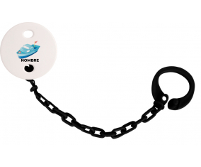 Juguetes de juguete Diseño de barco-3 con nombre: Pinza para chupete