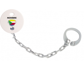 Marca de efecto pincel de comoras con nombre: Pinza para chupete