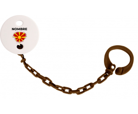 Bandera de pincel de Macedonia del Norte con nombre: Pinza para chupete