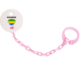 Bandera del efecto pincel gabón con nombre: Pinza para chupete