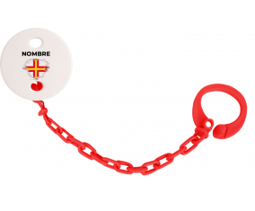 Bandera de pincel Guernsey con nombre: Pinza para chupete
