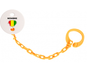 Guinea Bissau bandera de pincel con nombre: Pinza para chupete