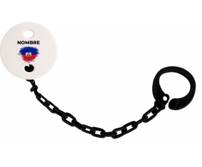 Bandera del efecto pincel de Haití con nombre: Pinza para chupete