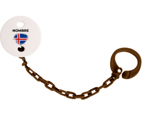 Bandera del efecto pincel de Islandia con nombre: Pinza para chupete