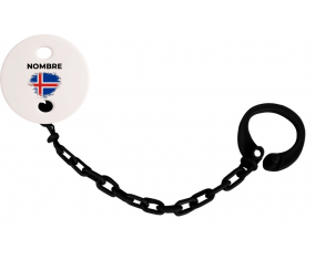 Bandera del efecto pincel de Islandia con nombre: Pinza para chupete