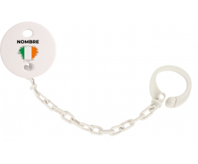 Bandera del efecto pincel de Irlanda con nombre: Pinza para chupete