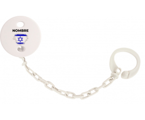Israel cepilla bandera con nombre: Pinza para chupete