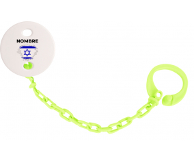 Israel cepilla bandera con nombre: Pinza para chupete