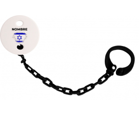 Israel cepilla bandera con nombre: Pinza para chupete