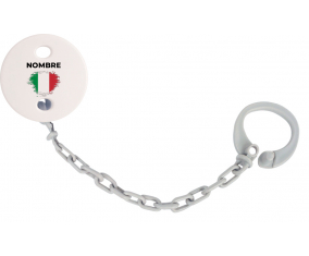 Italia pincela bandera efecto con nombre: Pinza para chupete