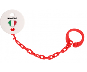 Italia pincela bandera efecto con nombre: Pinza para chupete