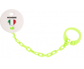Italia pincela bandera efecto con nombre: Pinza para chupete