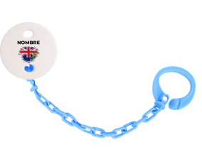 Bandera de pincel de las Islas Pitcairn con nombre: Pinza para chupete