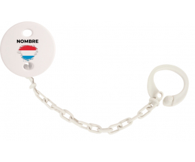 Bandera del efecto pincel luxemburguesa con nombre: Pinza para chupete