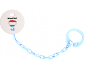 Bandera del efecto pincel luxemburguesa con nombre: Pinza para chupete