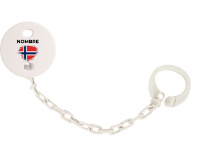 Noruega pincel efecto bandera con nombre: Pinza para chupete