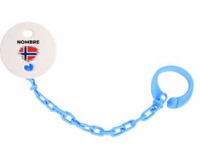 Noruega pincel efecto bandera con nombre: Pinza para chupete