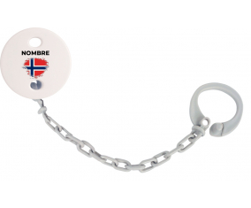 Noruega pincel efecto bandera con nombre: Pinza para chupete