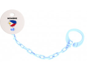 Bandera del efecto pincel de Filipinas con nombre: Pinza para chupete