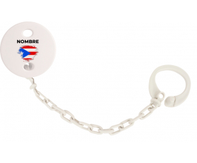 Efecto pincel de bandera Puerto Rico con nombre: Pinza para chupete
