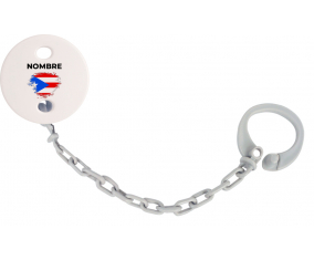 Efecto pincel de bandera Puerto Rico con nombre: Pinza para chupete