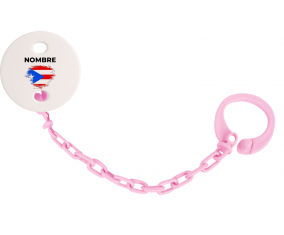 Efecto pincel de bandera Puerto Rico con nombre: Pinza para chupete