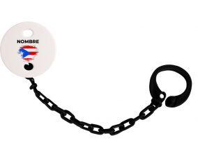 Efecto pincel de bandera Puerto Rico con nombre: Pinza para chupete