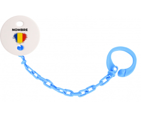 Efecto pincel de bandera Rumania con nombre: Pinza para chupete